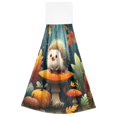 thumbnail image 7 of Haosy 2 Pack Kitchen Wash Cloths with Hanging Loops Absorbent Absorbent Quick Drying Hand Towels, Cute Hedgehog Sitting on Mushroom, 7 of 7