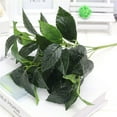 thumbnail image 4 of Langgg 5-head Artificial Leaves Bouquet Simulation Greenery Decor Home Office Plastic artificial Plant, 4 of 7