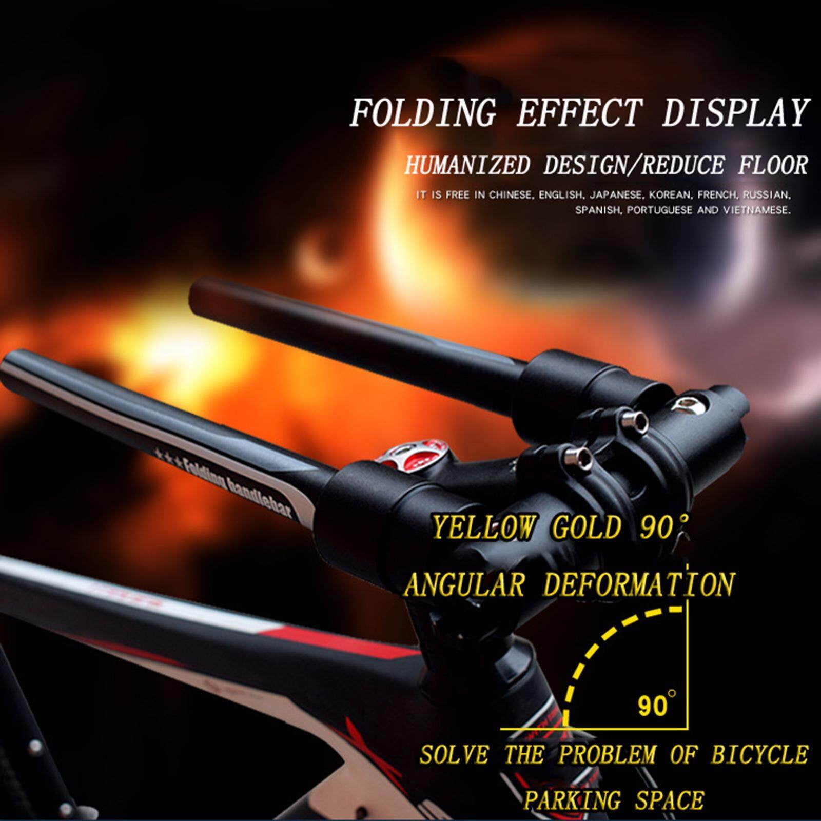 Folding Handlebar Racing Bicycle Scooter Flat Straight Handlebars Aluminum Alloy Handle Bar Part 660mm Gray Walmart