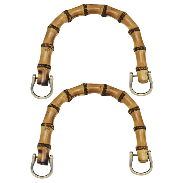 Kuymtek 2 Asas Bambú para Bolso Piezas Repuesto para Bolso DIY (cobre)
