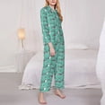 thumbnail image 3 of Hirioo Great White Shark for Women's Pajama Sets 2 Piece Pjs Women's Long-Sleeved Pajama Set Button Down Sleepwear,S-XXL-X-Large, 3 of 7