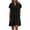 Black, variant on LYXSSBYX Summer Casual Womens Dresses Short Sleeved Women's Fashion Cotton And Linen V-neck Loose Short Sleeve Solid Mini Dress