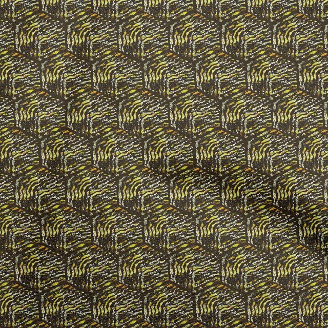 oneOone Cotton Cambric Yellow Fabric Abstract Craft Projects Decor Fabric Printed By The Yard 42 Inch Wide