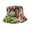 Red, variant on Bucket Hats for Men Double Sun Fisherman Hat for Women Summer Outdoor Watermelon Print Bucket Hat Tea Party Hats