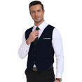 thumbnail image 4 of HAOMEILI Men's Suit Vest Business Formal Dress Waistcoat Vest with 3 Pockets for Suit or Tuxedo, 4 of 7