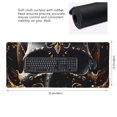 thumbnail image 2 of Hirioo Gold Pattern Black Skull for Mouse Pad ,Anti-Slip Base, Durable Stitched Edges, Perfect for Gaming, Office, and Home Use,16x35.5in, 2 of 9