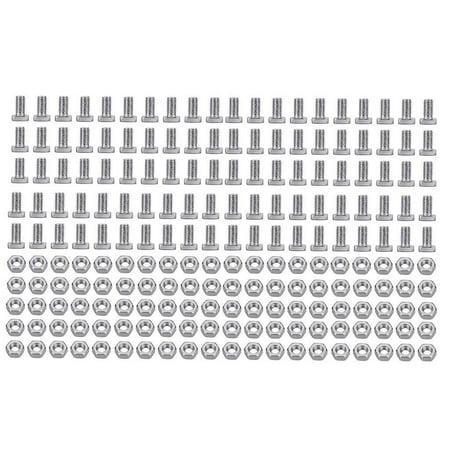 

Hexagon Bolts Nuts assortment set Aluminium Nut and Bolts Greenhouse Repair Parts Replacement Garden Supplies - 100 set