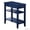Cobalt Blue, variant on HDLNM American Heritage Chairside End Table with Drawer, 23.5" Tall, Three Tier Storage, Cobalt Blue Finish