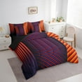 thumbnail image 3 of Manfei Modern Stripes Bed in a Bag Full size, Modern Geometric Bedding Sets Full Size, Chic Abstract Reversible Bedding Full Size, Microfiber Room Decor, 7 Pieces, 3 of 7