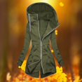 thumbnail image 2 of CAICJ98 Womens Jackets Fall Hooded Womens Open Front Work Office Blazer Long Sleeve Casual Cardigan Blazer Jacket Army Green,L, 2 of 5