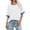 White, variant on Plus Size T-Shirts Women Short Sleeve Colorblock Tops Crew Neck Base Tee Shirt Loose Casual Summer Tshirts (XL, White)