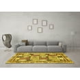 thumbnail image 3 of Ahgly Company Machine Washable Indoor Rectangle Abstract Yellow Modern Area Rugs, 2' x 4', 3 of 4