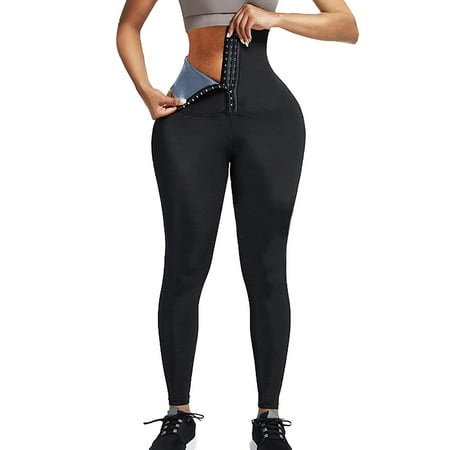 

SHAPERIN Sauna Sweat Pants for Women High Waist Slimming Leggings Waist Trainer Compression Thermo Workout Exercise Body Shaper Tights