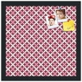 thumbnail image 2 of PinPix 15x15 Custom Cork Bulletin Board  Poster Board Has a Fabric Style Canvas Finish, Framed in Stylish Pink Pattern, by ArtToFrames (PinPix-470), 2 of 5
