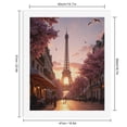thumbnail image 2 of Paint By Numbers Kit for Adults Beginner - Eiffel Tower Blossoms Sunset Stroll DIY Canvas Painting Kits for Adults, Frameless Paint By Number for Adults for Home Wall Decor 16x20 Inch, 2 of 7