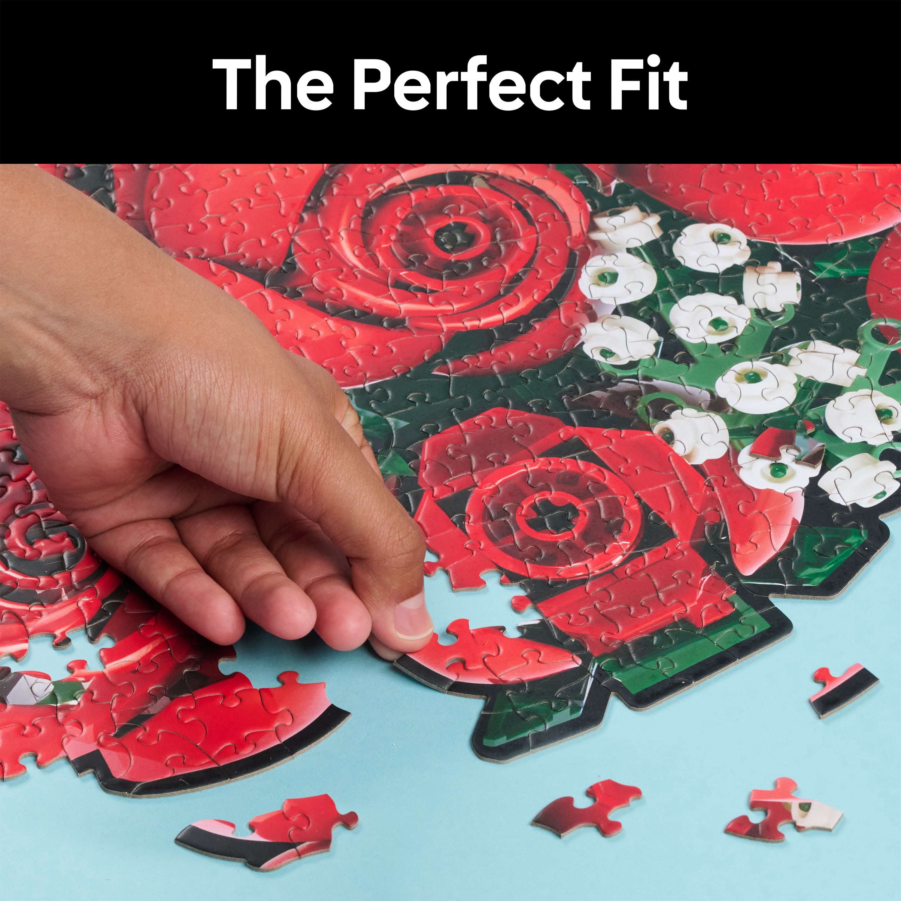 LEGO® Botanicals Puzzle Assortment (Approx. 1000 Pieces) with Poster, Die-Cut Shaped Floral Jigsaw Puzzle for Kids and Adults, Ages 9+