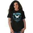 thumbnail image 5 of Cute Oklahoma Flowery Eagle Floral Women's Graphic T Shirt Tees Brisco Brands S, 5 of 5