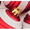 thumbnail image 2 of Northlight 9ct Matte Glitter Striped Shatterproof Christmas Ball Ornament Set 2" - Red/White, 2 of 3