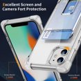 thumbnail image 2 of Decase for iPhone 11 Clear Case with Card Slot Holder, Upgrade Slim Thin Soft TPU Shockproof Wallet Cover Case with Folding Ring Kickstand for iPhone 11,Clear, 2 of 8