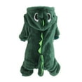 thumbnail image 2 of Cheers.US Cute Cartoon Pet Cosplay Halloween Soft Coral Velvet Fleece WinterHooded Jumpsuit Outfit Apparel for Small Dogs Cats, 2 of 7