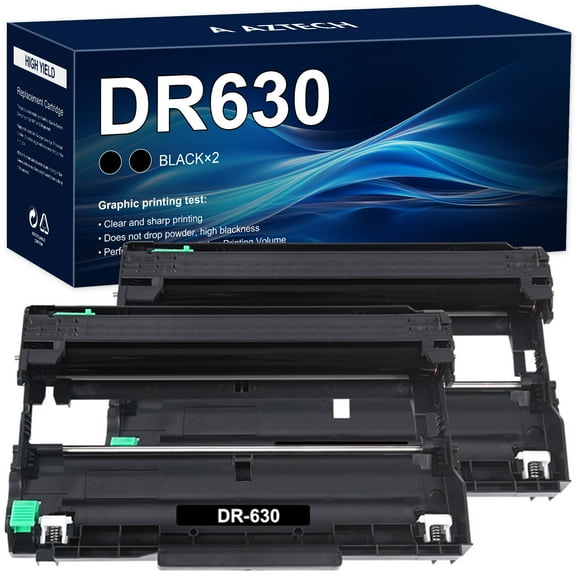 DR630 Drum Unit Compatible for Brother DR-630 DR630 HL-L2340DW HL-L2300D DCP-L2540DW HL-L2380DW MFC-L2700DW DCP-L2520DW HL-L2320D (Black, 2-Pack)