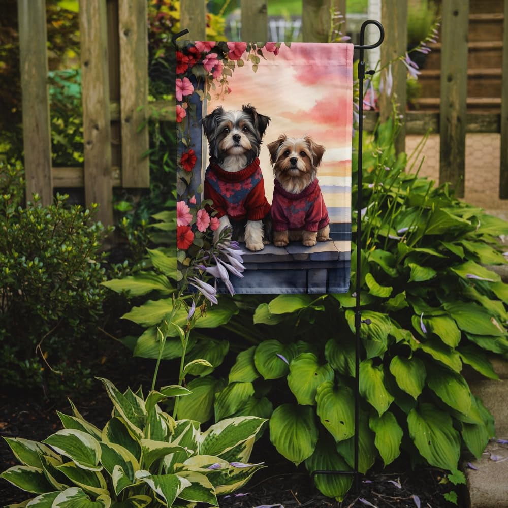 Havanese Two Hearts Garden Flag 11.25 in x 15.5 in