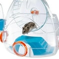 thumbnail image 5 of Ferplast Combi 2 Starter Hamster Cage, IncludesWater Bottle, Feeding Bowl, and Cozy House, 31.3L x 11.61W x 10.35H Inches, Blue, 5 of 8