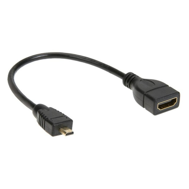 Adaptador Micro HDMI-compatible FLhrweasw Cable Corto 17cm