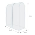thumbnail image 2 of Garment Rack Cover Transparent PEVA Rail Rack Cover Clear Zip Clothing Dustproof Waterproof Bag Apparel Storage Display, 2 of 9