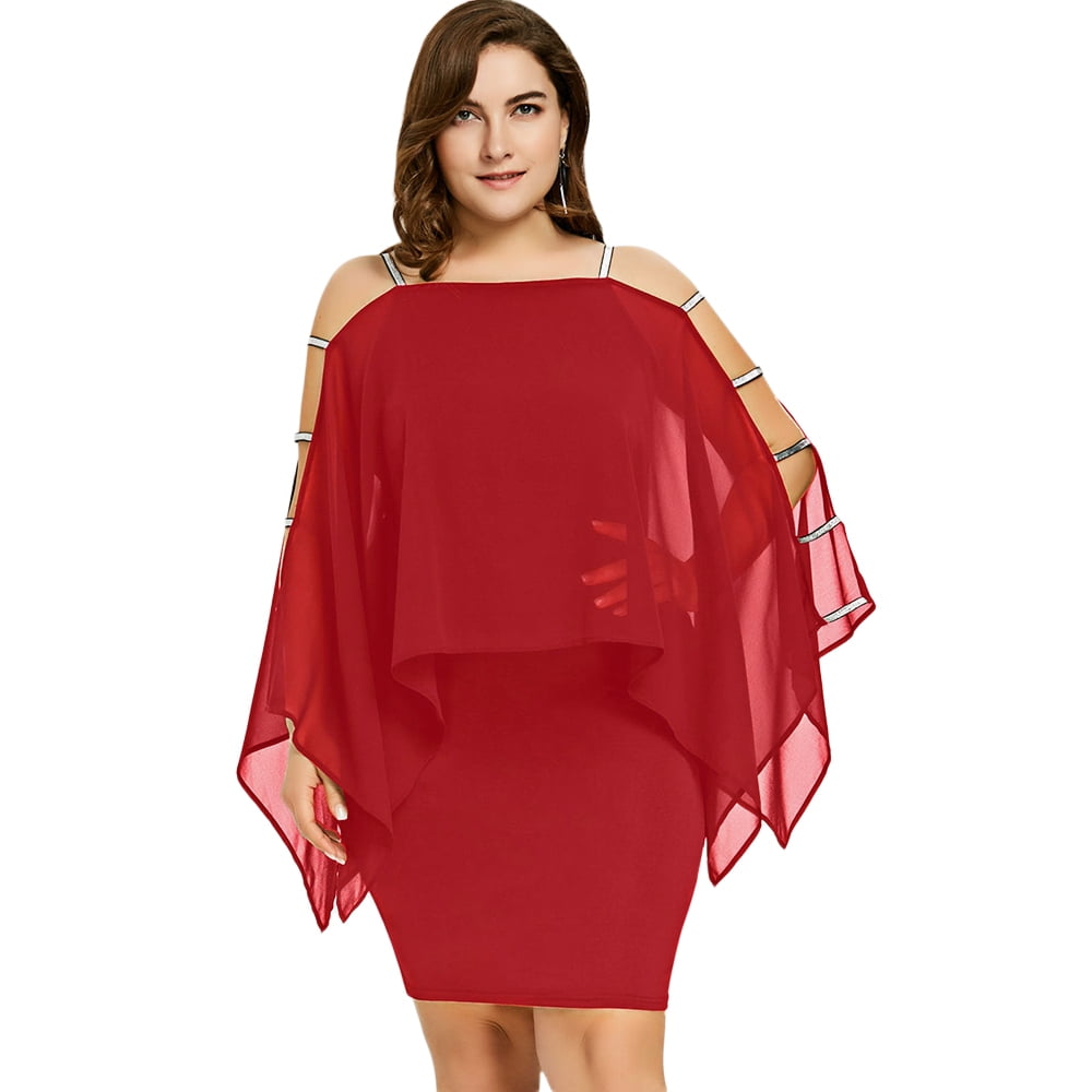 red semi formal plus size dresses