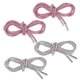 thumbnail image 1 of Uxcell 2-Pares Cordones de Strass 47" Cuerdas de Cristal para Zapatillas Multicolor, rosa, 1 of 1