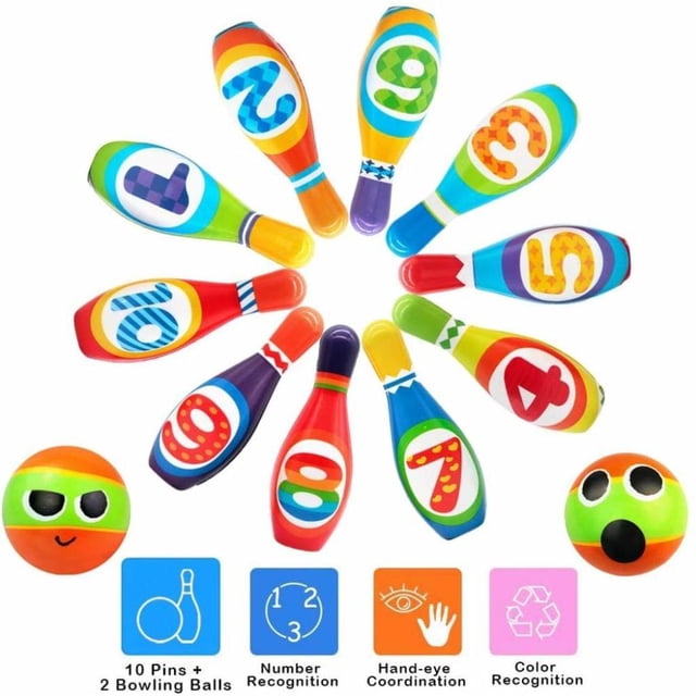 Juego de bolos para niños, juego de bolos, juego de petanca para exteriores e interiores, juguete de regalo para niños.