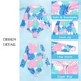 thumbnail image 3 of GYRATEDREAM 1-7T Girls'Long Sleeve Rashguard UPF 50+ One Piece Swimsuit Floral Bathing Suit, 3 of 4