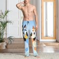 thumbnail image 2 of Masiiu Bluey Pattern Men's Pajama Pants, Elastic Waist with Drawstring and Pockets, Comfortable Loungewear-Small, 2 of 6