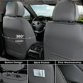 thumbnail image 2 of Coverado Full Set Car Seat Covers, Waterproof Faux Leather Front and Rear Seat Protector, Breathable Seat Cushions Universal Fit for Most Cars, Black&Gray, 2 of 5