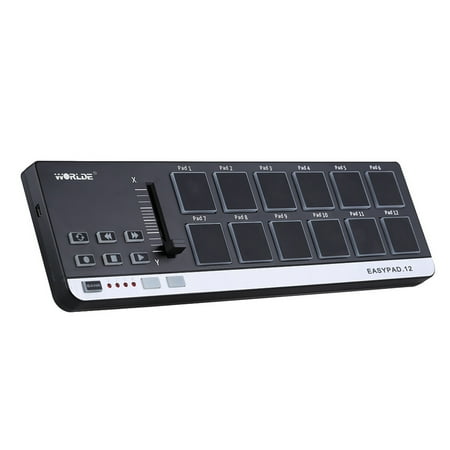 Dcenta Worlde EasyPad.12 Portable Mini USB 12 Drum Pad MIDI Controller