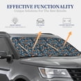 thumbnail image 4 of Honeii Playful Foxes Forest Blues Print Foldable Car Sun Shade for Windshield, 2-Piece UV Protection Shade, Protects Car Interior, Ideal for Cars, Trucks, SUVs-Medium, 4 of 6