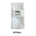 thumbnail image 5 of DOLITY 3Pcs Washable Cloth Napkins Dinner Napkins Dining Table Mat for Banquet Kitchen White, 5 of 5