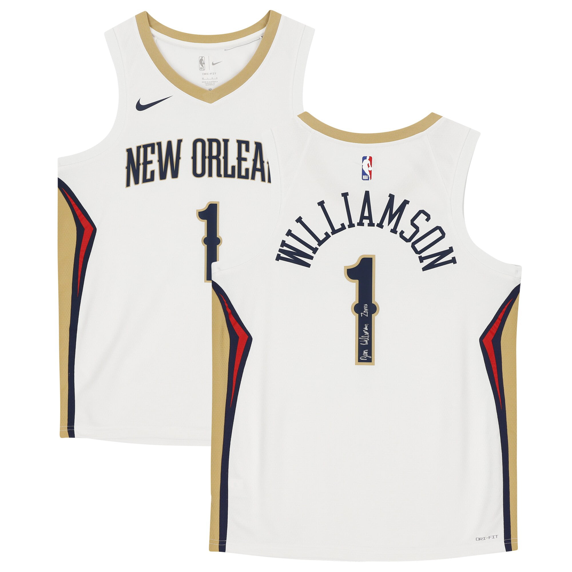 Men's Fanatics Branded Zion Williamson White New Orleans Pelicans Replica Fast Break Jersey - Association Edition