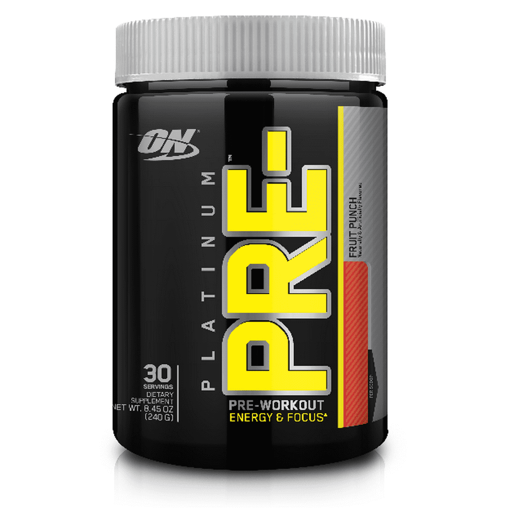 Optimum Nutrition Platinum Pre Workout Powder, Fruit Punch, 30 Servings