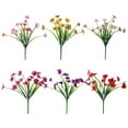 thumbnail image 5 of Nvzi 15 piezas de paquetes de flores artificiales resistentes a los rayos UV, plantas para exteriores que no se decoloran, arbustos de plástico sintético, porches, decoración del hogar (púrpura), 5 of 5