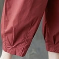 thumbnail image 5 of REALiKUN Womens Summer Linen Harem Capri Pants Lounge Cotton Gauzy Capris Elastic High Waisted Crop Trousers with Pockets, 5 of 5