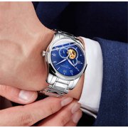 GUANQIN Men Skeleton Japan Miyoda 82s7 Movement Automatic Self Winding Wrist Watch with Tungsten Steel Band Luminous