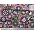 thumbnail image 3 of Soimoi Silk Fabric Artistic Floral Printed Fabric 1 Yard 42 Inch Wide, 3 of 3