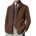 thumbnail image 3 of Suéter de otoño e invierno para hombre, cárdigan de punto de manga larga de color sólido, suéter de abrigo, flexibilidad de estilo, 3 of 5