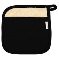 MUkitchen 100% Quilted Cotton Pot Holder, 9 by 9-Inches, Onyx