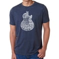 thumbnail image 1 of LA Pop Art Men's Premium Blend Word Art T-shirt - Rock Guitar Head, 1 of 2