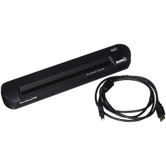 Ambir PS600-PRO TravelScan Pro Simplex Document & ID Scanner w/AmbirScan 3.1 Pro software