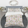 thumbnail image 2 of Designart 'Circular geometric shapes pattern' Mid-Century Modern Duvet Cover Set, 2 of 4