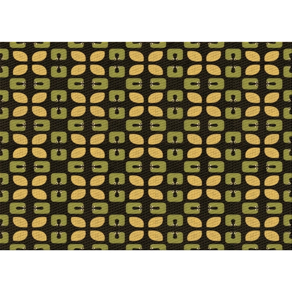 Ahgly Company Indoor Rectangle Patterned Midnight Gray Area Rugs, 5' x 7'